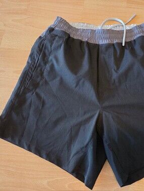 FreeBallers men's Black Athletic Shorts with Gray Waistband